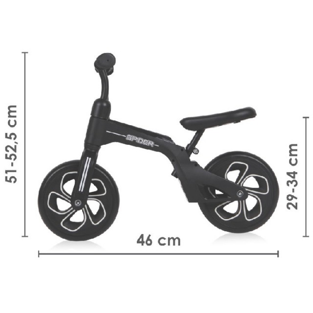 LORELLI BICIKL BEZ PEDALA SPIDER - CRNI